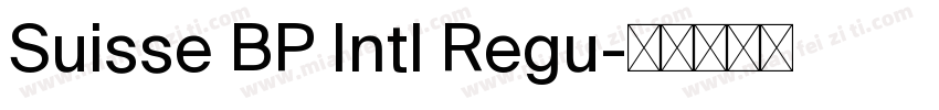 Suisse BP Intl Regu字体转换